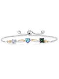 Yellow Diamond Bracelet Green (2.30 Mist Keren Silver To cttw, Grown Topaz Tennis and Mystic for Gold 9 Women inch) Mercury Up Lab 10K Mystic Adjustable and 925 By Topaz Hanan Moissanite