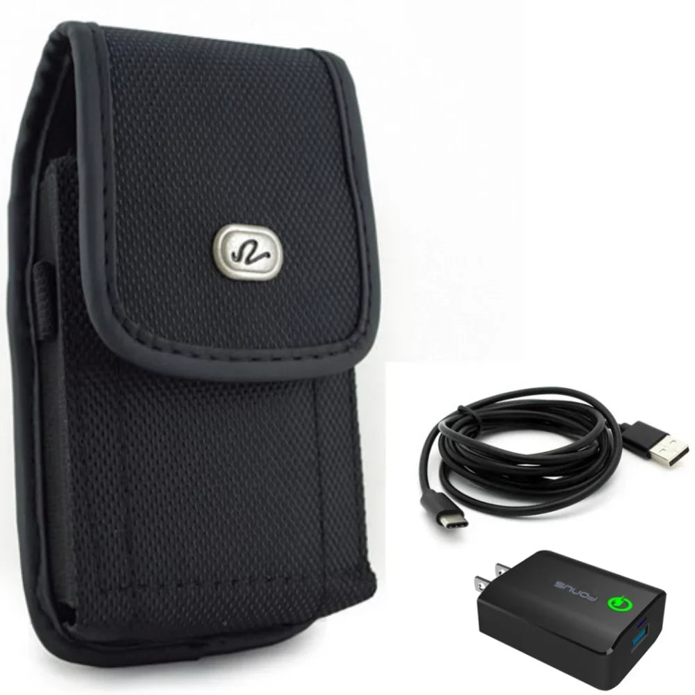 Droid, Clip 18W USB 9, Stylus Belt OnePlus Moto Plus, Motorola Case Cable Force Power Charger G Phone Z Revvlry (2020) w 2 6ft - Home G7 for 6, Holster 8T - Plus 7T, Rugged Razer Fast 6T,