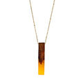 Resin Box Vertical Inc Boutique Yellow Women for Wood Wooden Blue Necklace Bar | Gift Anniversary Pendant