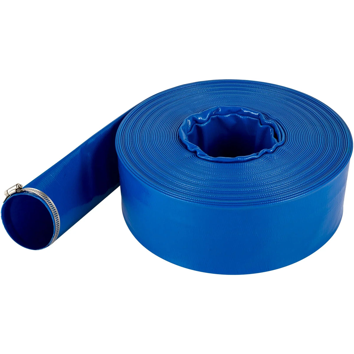 105', Backwash with Burst-proof, VEVOR 3" Hose, for x PVC Flat Swimming Ideal & Duty liquid Transfer, Hose, Blue Lay Clamps, Heavy climate-proof Fabric Hose Discharge & Drain Pool
