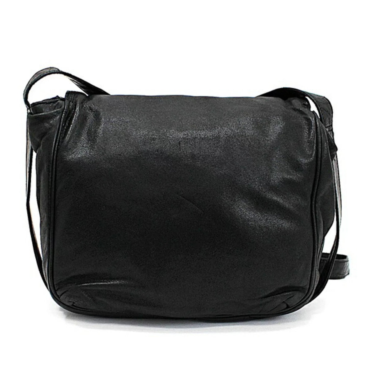 Shoulder Bag Ladies Leather Black Pre-Owned (Good) Anagram Loewe LOEWE