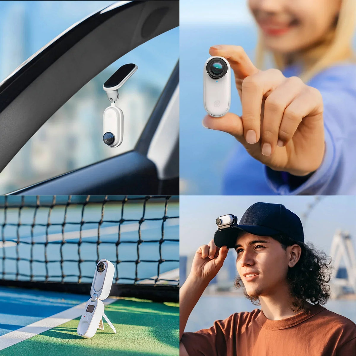 Wrist & Selfie-Stick, Much Ultimaxx Starter Floating Action Camera Includes: More Action GO Frame Adapter, - 2 Camera Insta360 Strap Bundle