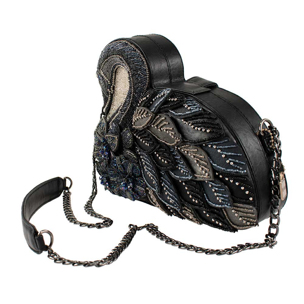 Swanky New Swan Crossbody Swan Frances Mary Handbag Swanky Black