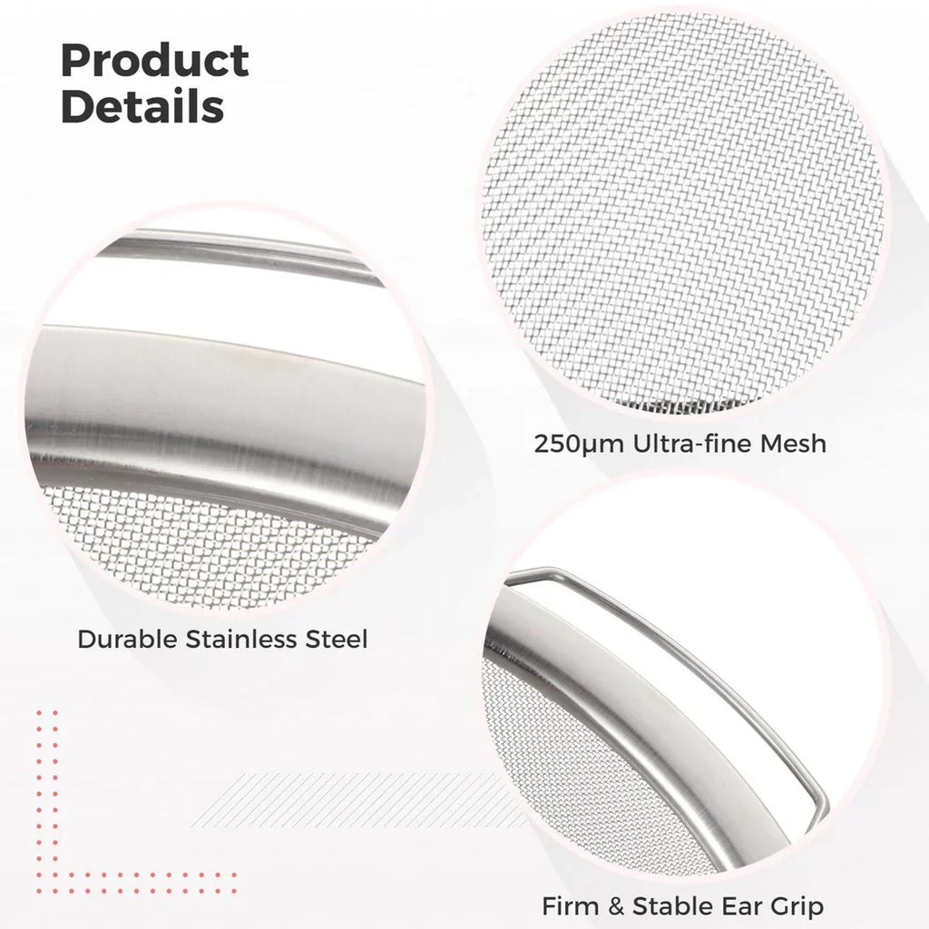 Impurity Gallon Tiny Buckets, Ink, 250μm Fine Filters 11.4” Paint Filters Ultra Paint Strainers, 2PCS for Mesh for Stainless Steel Paint Seeds Strainer Latex, 5 Meshes, Honey, Paint,
