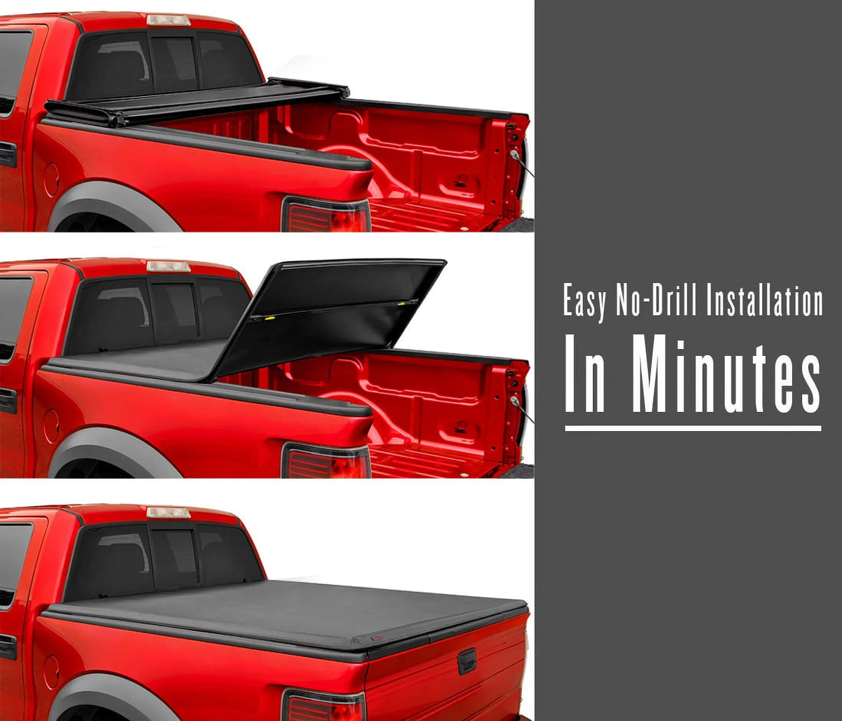 5' with Compatible Tonneau TCF371066 Cover | Soft Truck Ranger Bed (61") | 2019-2024 Tri-fold Bed MaxMate