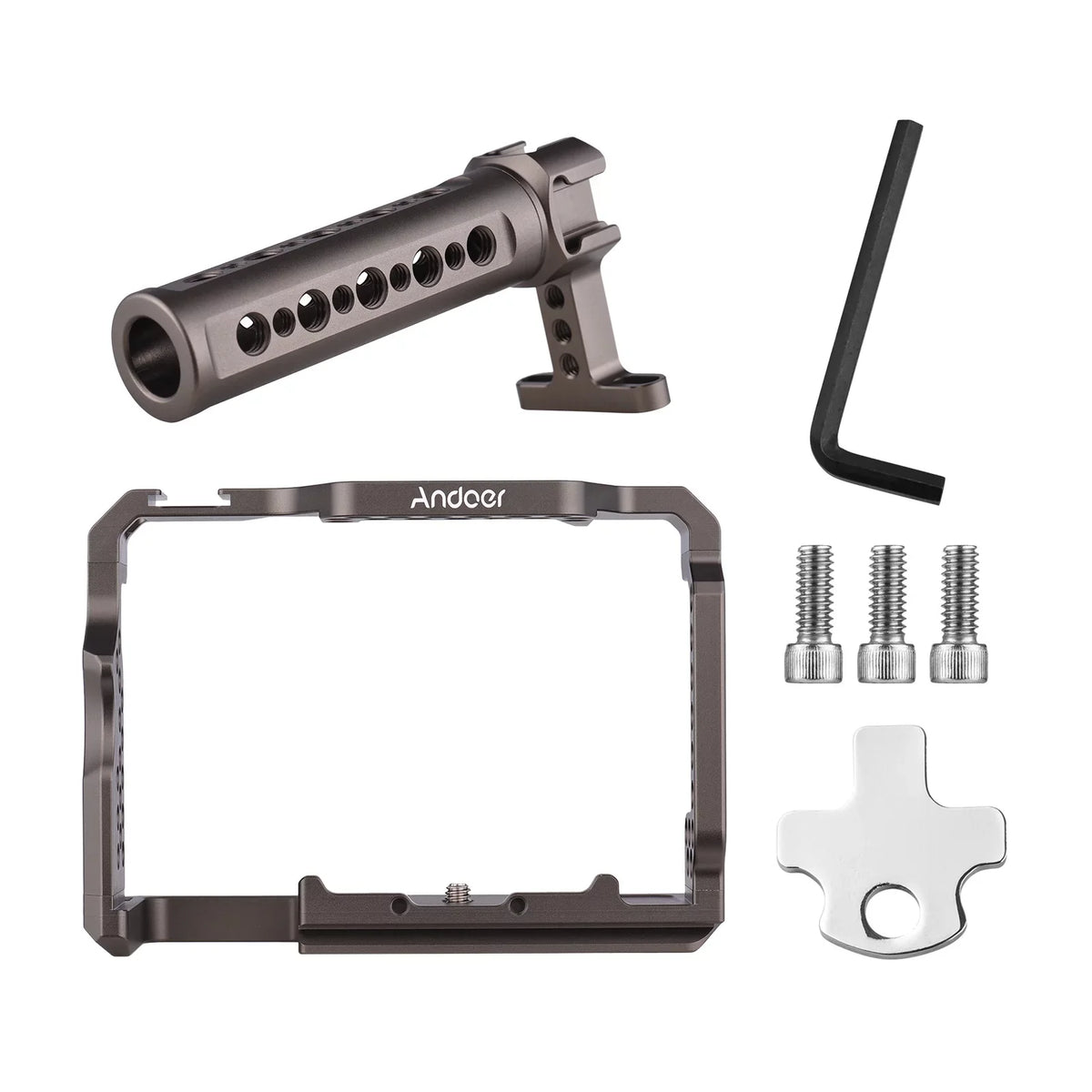 Replacement Grip Alloy for A7R Handle III/ Video with II/ Rig Andoer Camera A7 A7III Cage Kit Aluminum