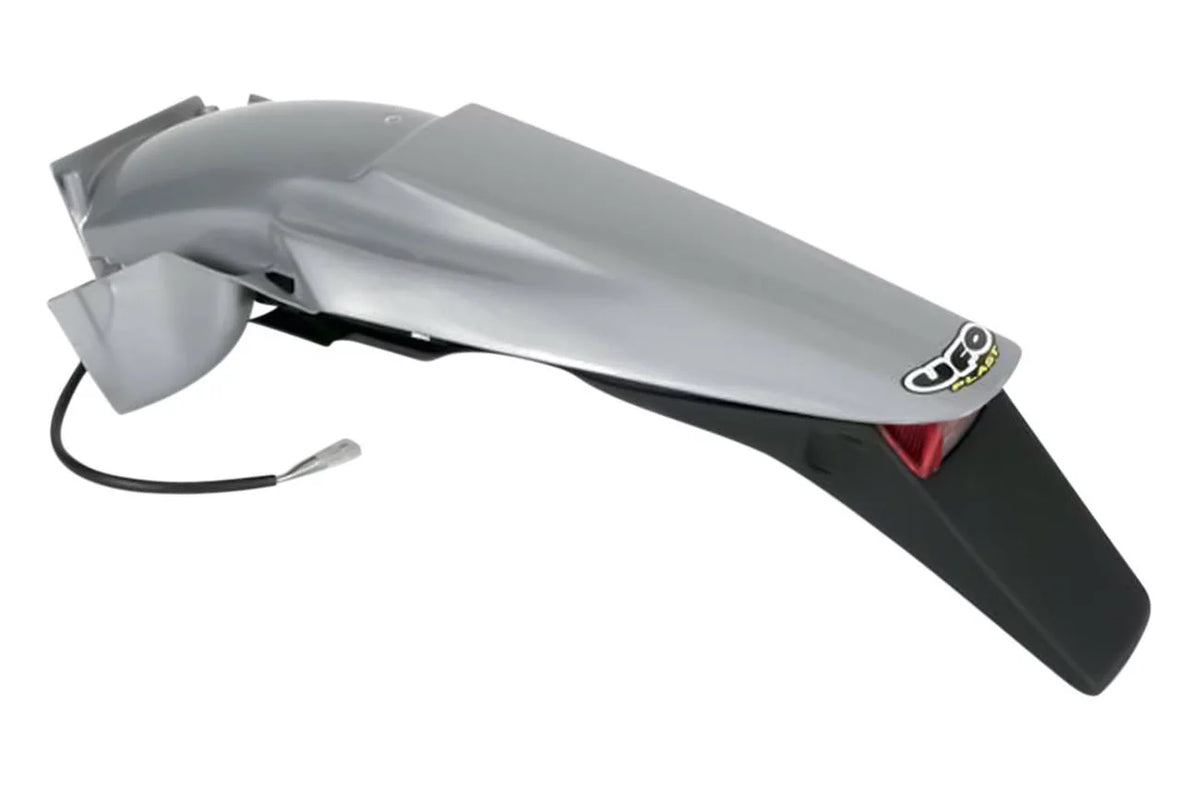 Light Fender w/Tail UFO Enduro Plastic Rear (KT03043340) Silver
