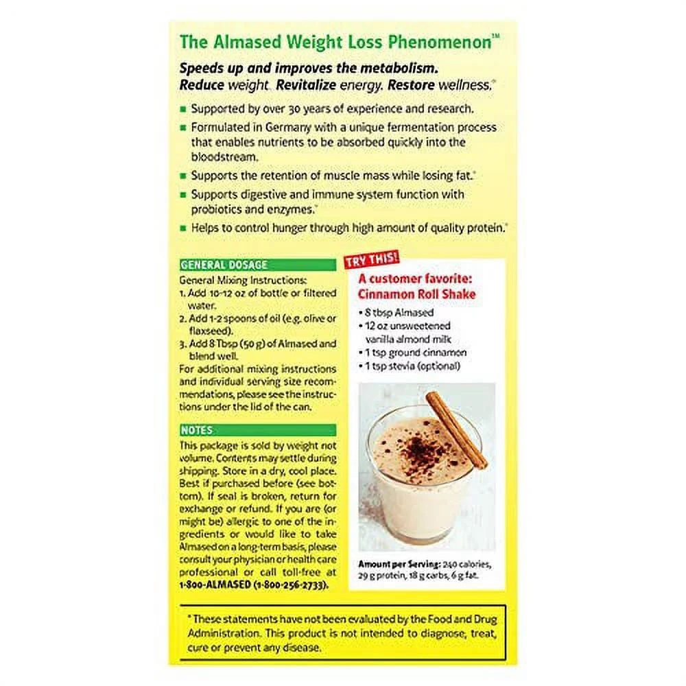 Shake Measuring Powder 17.6 Bundle Replacement Set and a Protein (3 Lumintrail with Meal Almased Pack) Bottle Spoon oz Multi Shaker
