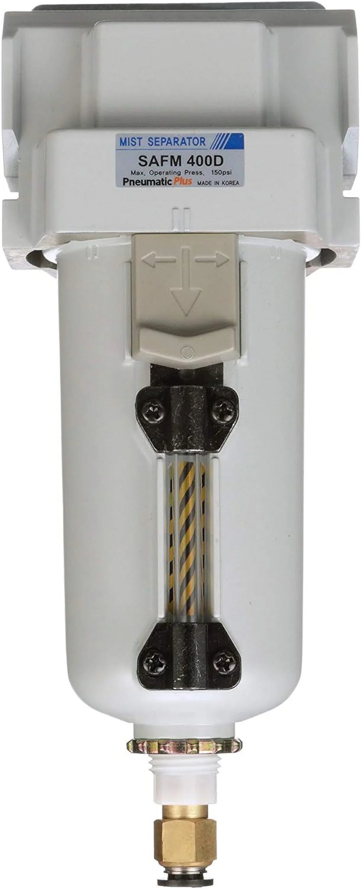 compressed metal auto bowl, bracket drain, coalescing 0.1 npt - filter, 1/2" micron, air