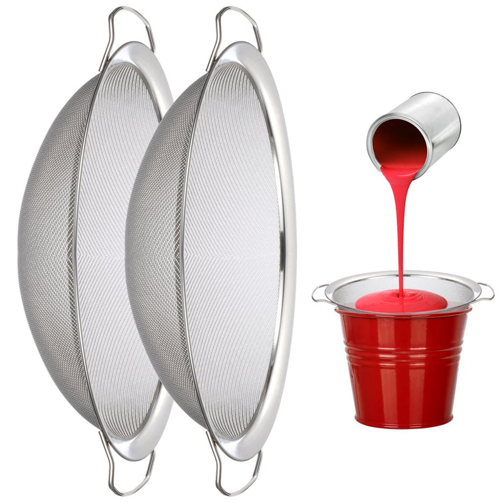 Impurity Gallon Tiny Buckets, Ink, 250μm Fine Filters 11.4” Paint Filters Ultra Paint Strainers, 2PCS for Mesh for Stainless Steel Paint Seeds Strainer Latex, 5 Meshes, Honey, Paint,