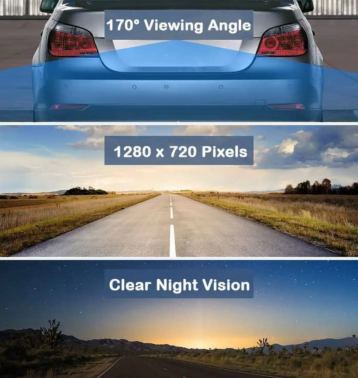 Pioneer, Camera Dual, SoundStream, , Night Clarion, Jensen, with Stinger, Waterproof Kenwood, Vision Rear Compatible License Plate HD CAM120 Angle Backup View 170° BOSS, Frame Rockford JVC,