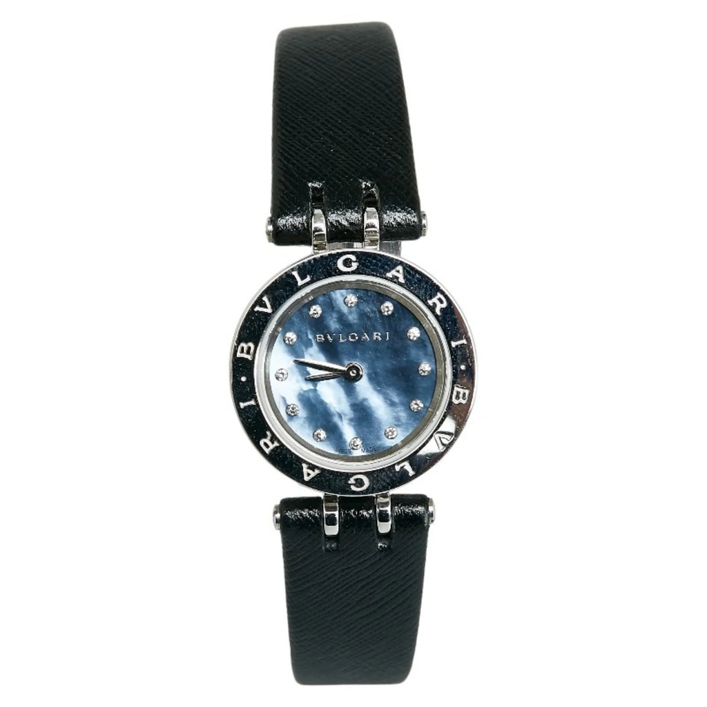 BVLGARI Bvlgari Quartz Watch Diamond Shell Zero Dial Steel BZ23S One Pre-Owned Stainless Ladies B (Good) Navy