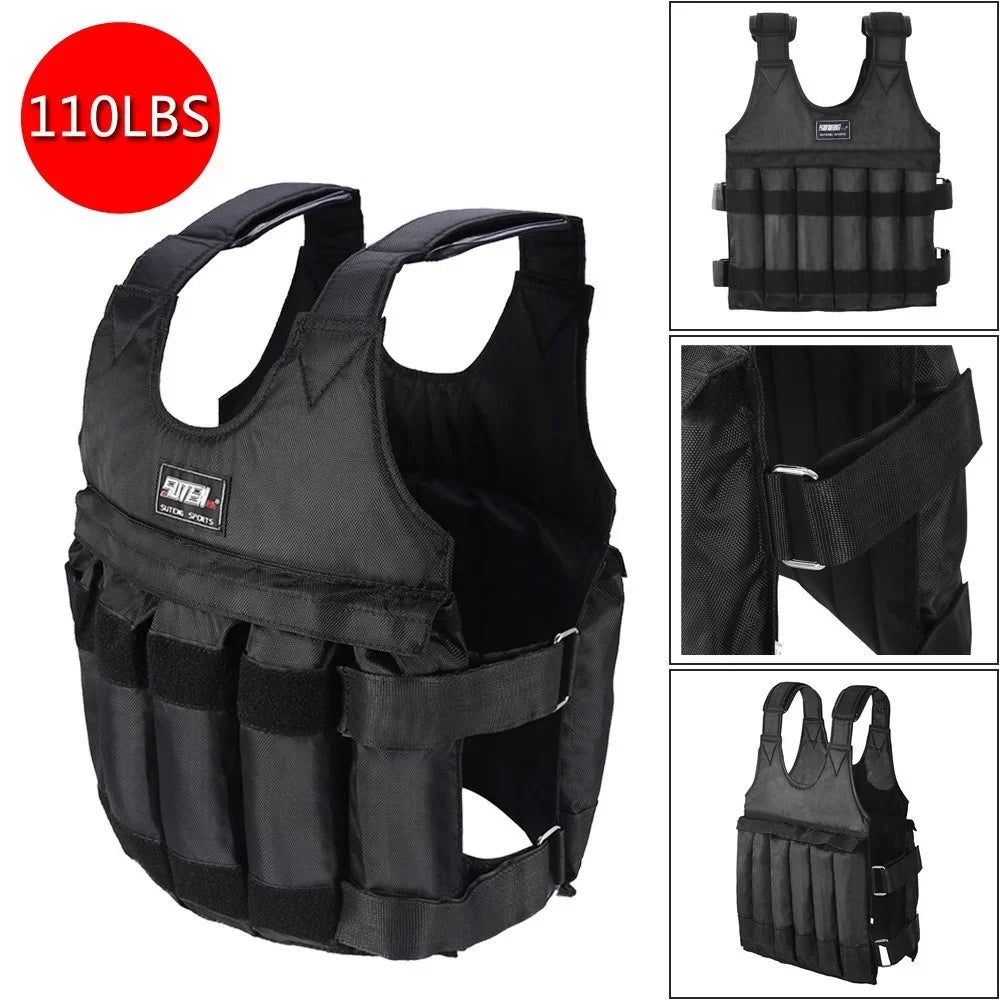 Yoga Weighted Exercise for Walking Fitness ZiSUGP for Women Weight Men Wedge Vests Running Workout Jogging Training Wrist Weight Body Adjustable Workout for Training 110LB Vest