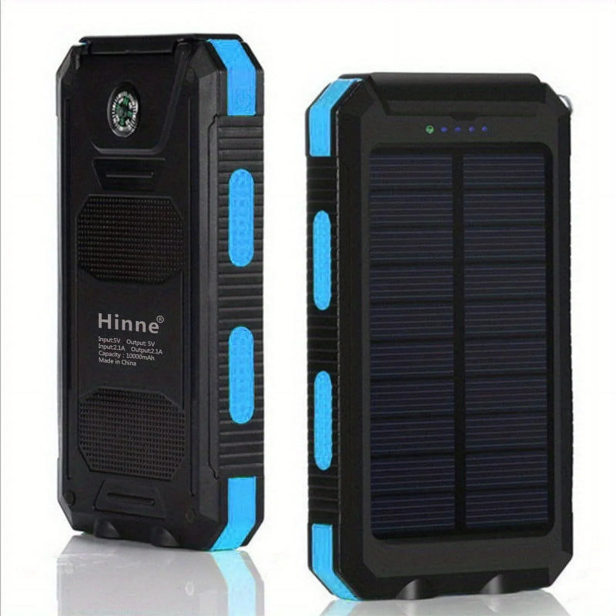 Built-in Solar Bank Mobile Charging Power Power Waterproof Charger With Mobile 10000mah Hook Solar Panel And Compass Portable