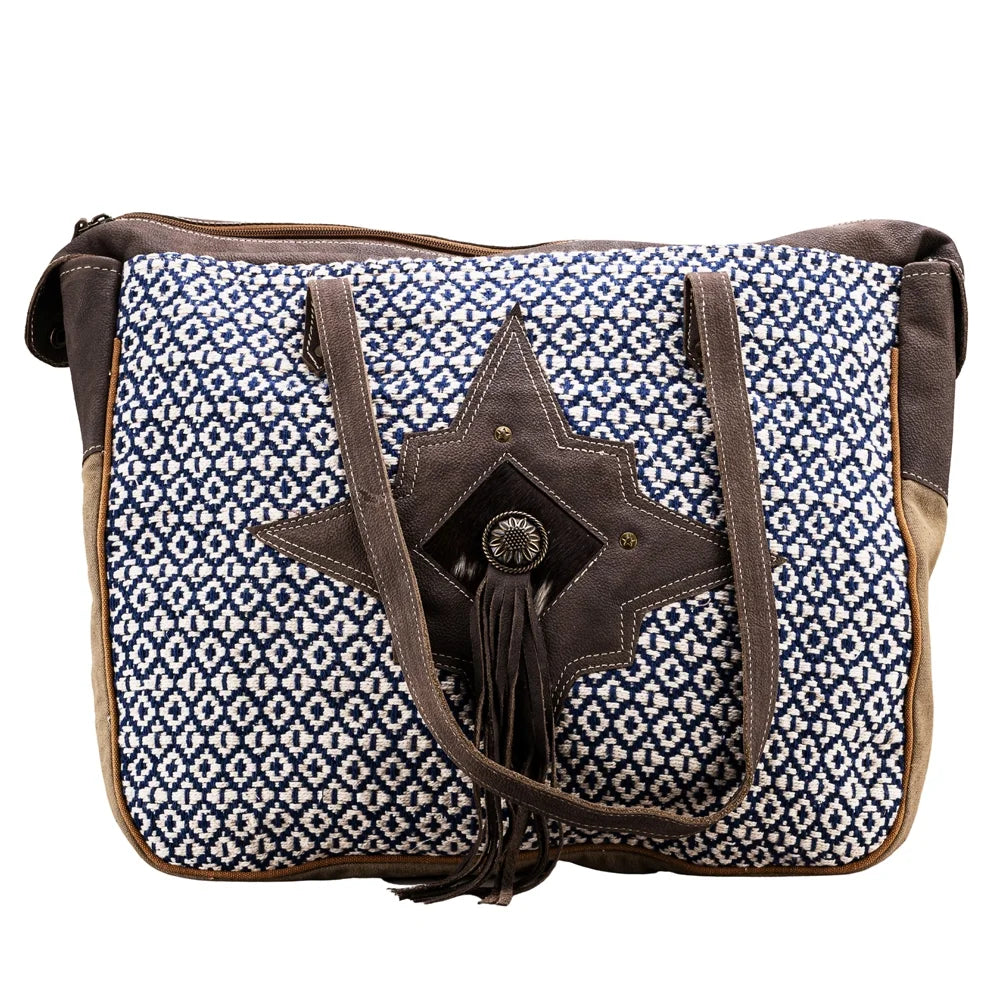 OHLAY Hair-on women KB Canvas handbag western Upcycled Genuine Leather KB683 purse TOTE bag Upcycled Wool