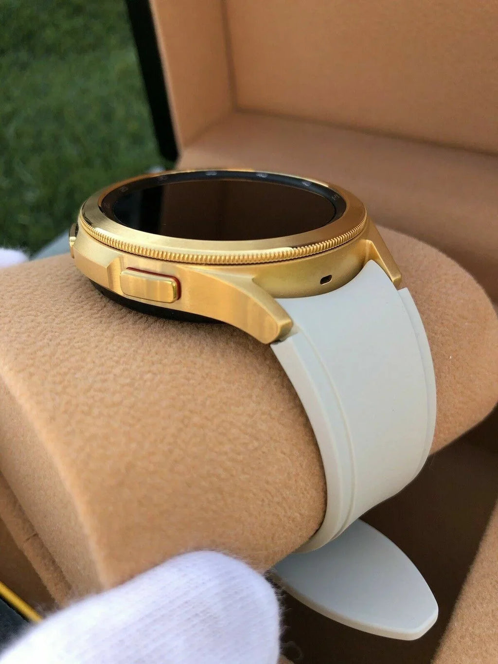 Gold Galaxy 24k Gray 4 Gold LTE 46mm Bezel Custom Watch Gold Band Plated