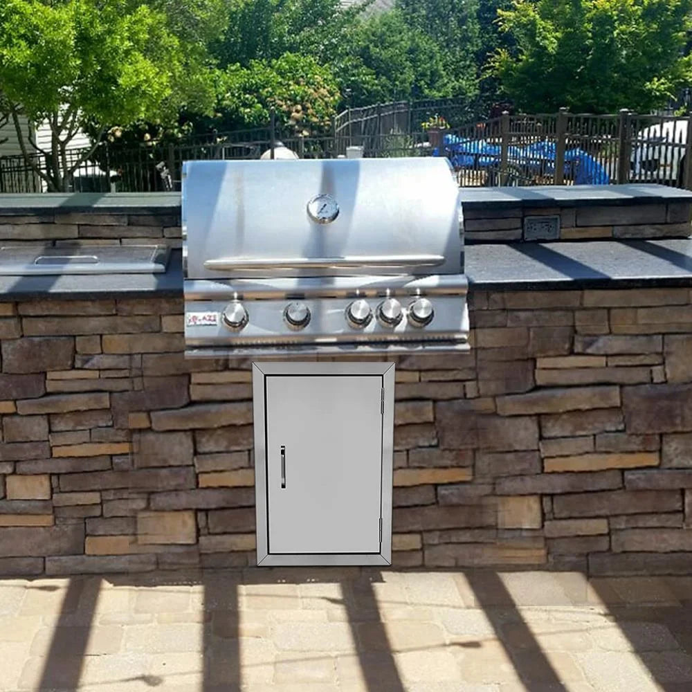 Wall 14 Island Zimtown BBQ BBQ Single Access for Door Steel 20inch Cutout Door Stainless x exterior