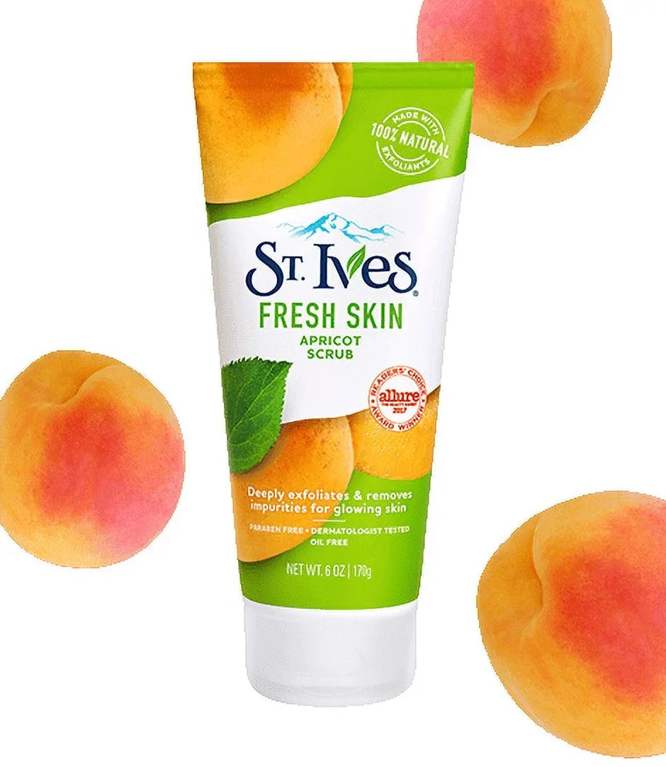 Fresh Skin Pack Apricot Exfoliation St.Ives oz, Smooth Deep 6 Scrub, for 4 Oil-Free, Skin,