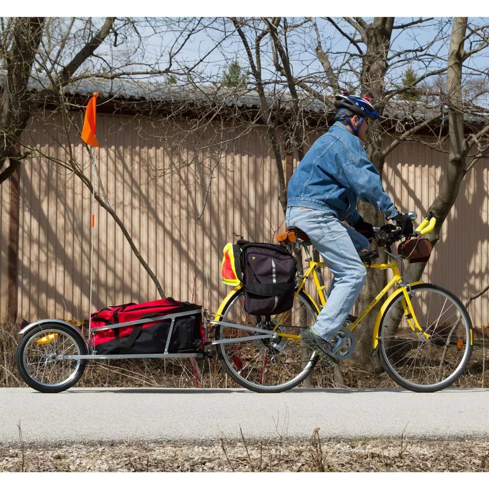 with exterior Cargo Trailer Pull-Behind Bag Wheel Single Cargo Bicycle Elevate BCT-8002