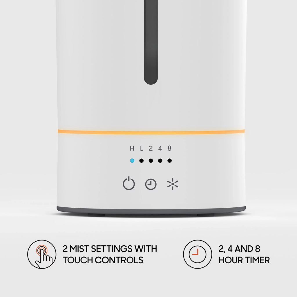 Humidifier Image Gallon with Pitcher Tank Sharper Customizable Light, 8 MIST 0.65 Cool Ultrasonic Mist,