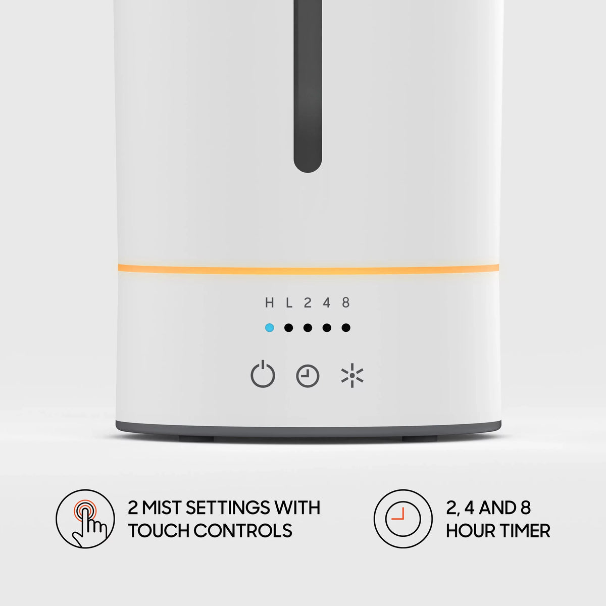 Humidifier Image Gallon with Pitcher Tank Sharper Customizable Light, 8 MIST 0.65 Cool Ultrasonic Mist,