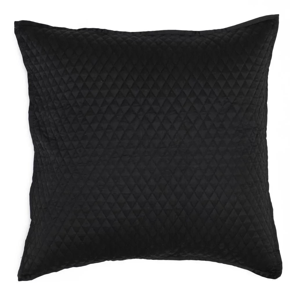 by Sham Home Black Sateen Kosas Winthrop 100% Euro