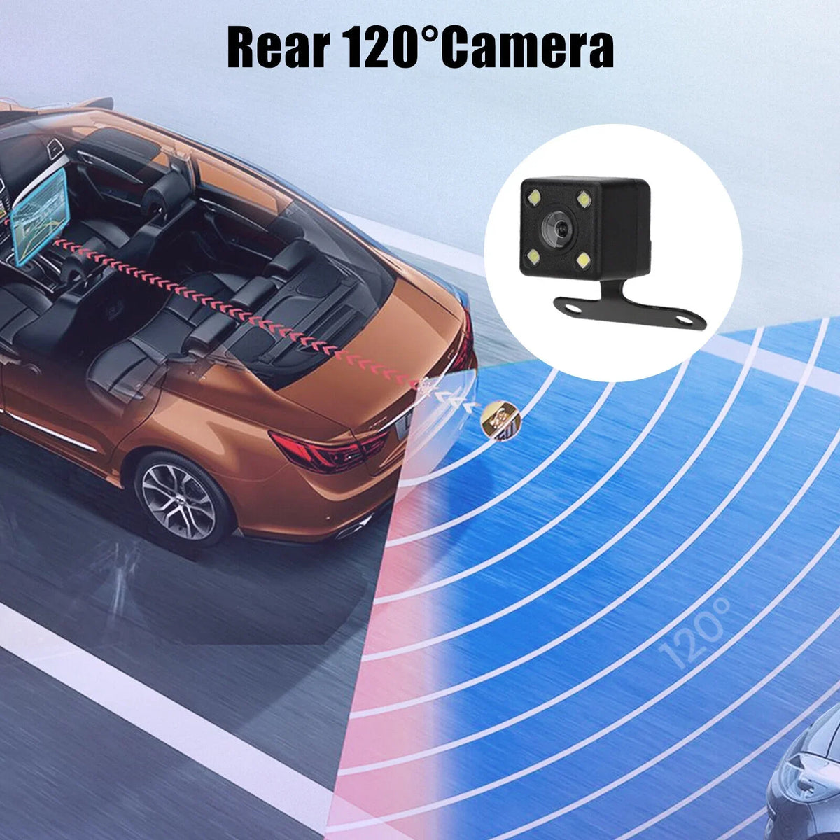 Dual Video Recorder 2" Dash 1080P Front/Rear/Inside G-sensor Lens HD Car Camera