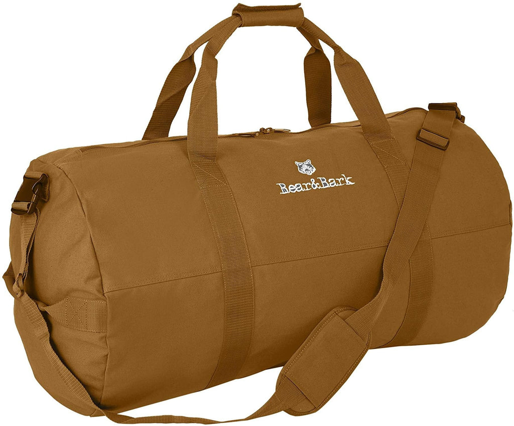 Gym, Men Very Shoulder Backpacking, 195.6L Bag Military Tote Student, Cargo Desert and Storage Duffel - Duffle Luggage Army - Travel Brown 38x20 College Canvas Bag design and and Large for Women