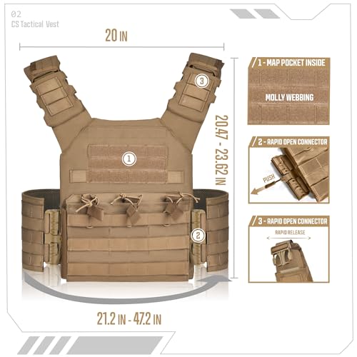 Weighted Breathable Vest GFIRE Quick Adjustable Lightweight Vest for Hunting/Training/Game Release