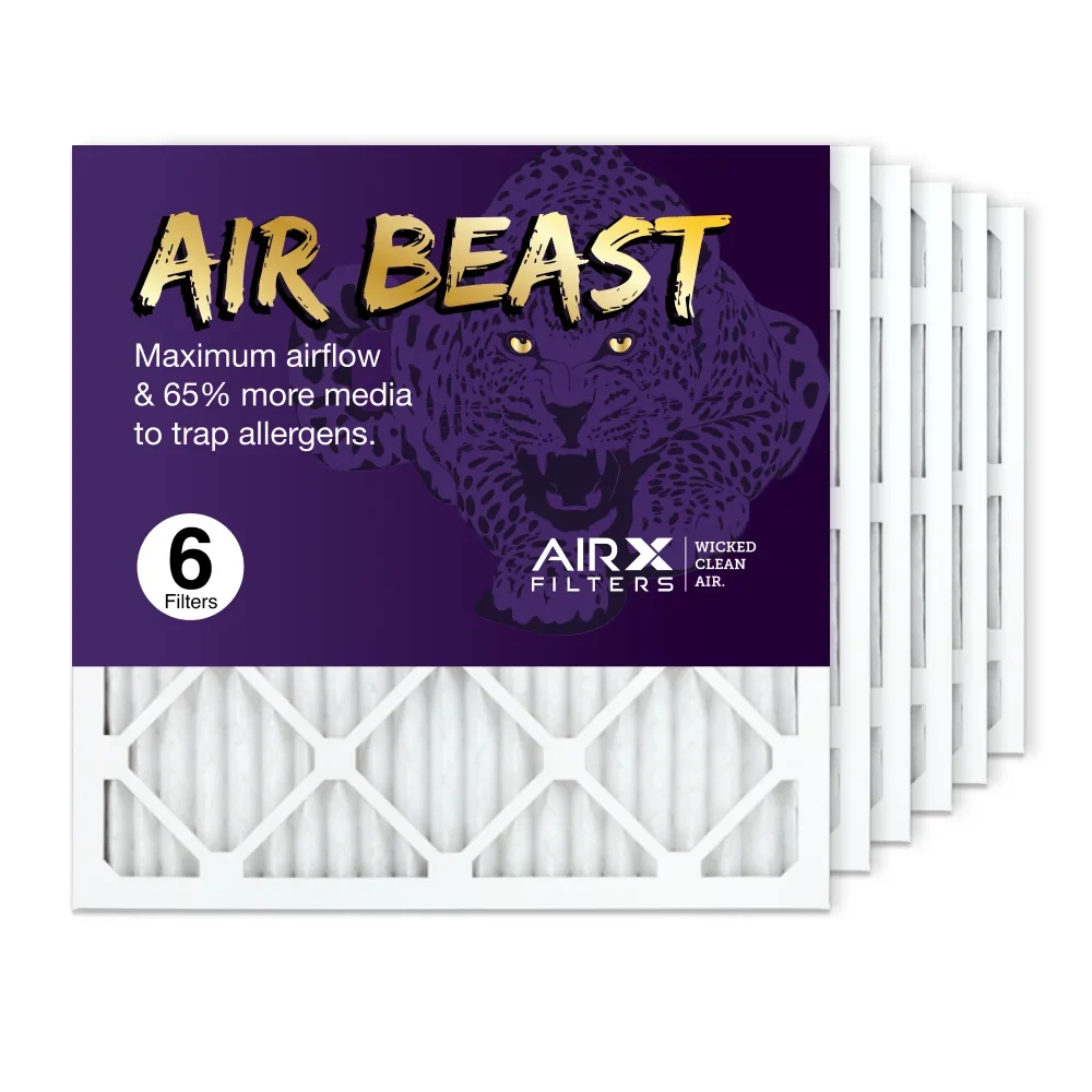 the USA Air 20x20x1 Air Furnace 11 Filter Beast 6-Pack Air AC Pleated Filters AIRx HVAC Made MERV in Filter,