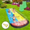15.5ft for Backyard Game Sancty liquid Race Sprinkler Double Slides Children