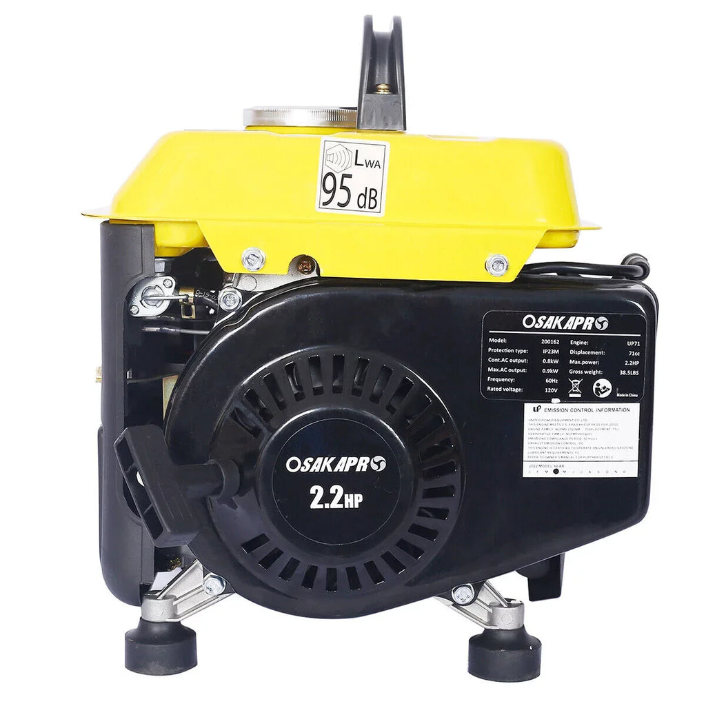 (Black & 900 Use Watts Low EPA Gas Generator, Backup CARB Outdoors Camping III Powered Generator Ultra Portable and Compliant Noise Lightweight ＆ Home Yellow) for