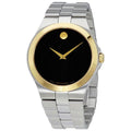 Bezel Gold Dial Ladies Tone Steel 606910 Edition Quartz Watch Black Movado