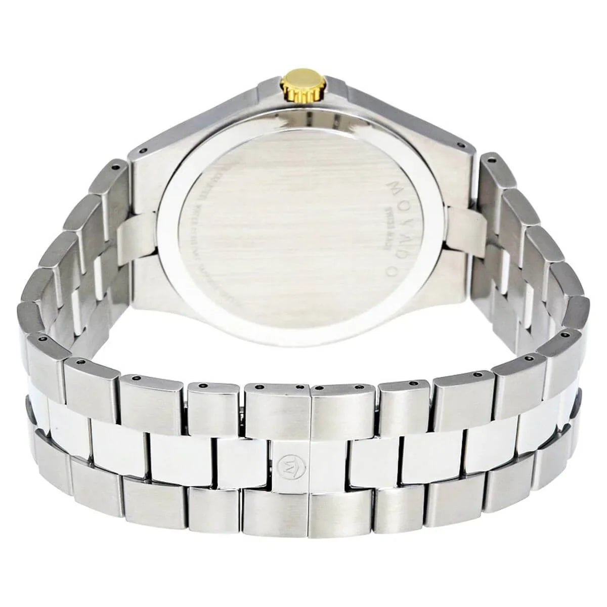 Bezel Gold Dial Ladies Tone Steel 606910 Edition Quartz Watch Black Movado