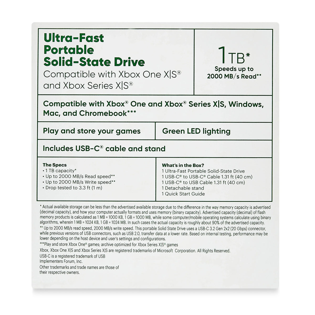 1TB Compatible X|S SSD Xbox Xbox Portable Series One with and onn. Gaming