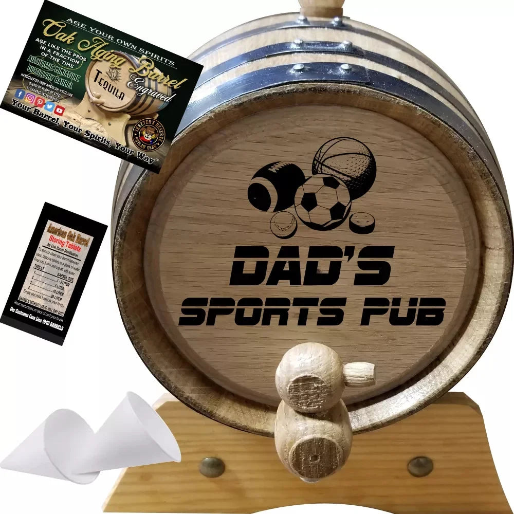 Pub (012) Dad's American Sport's Engraved Barrel Aging Oak -
