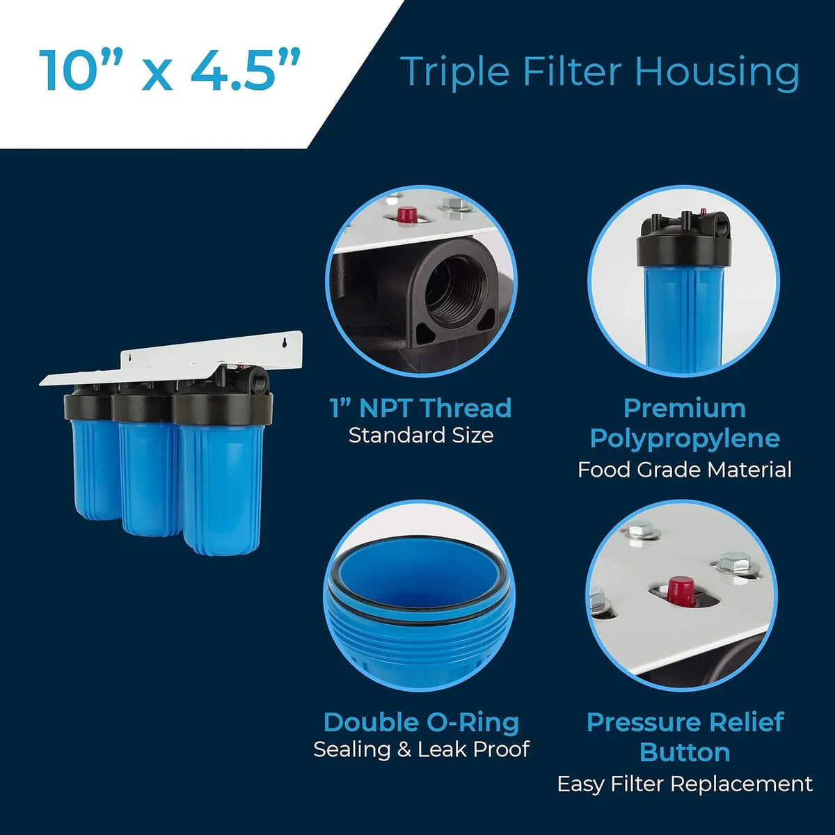 10" Stage liquid Housing Filter Three-Housing Triple 3 BB