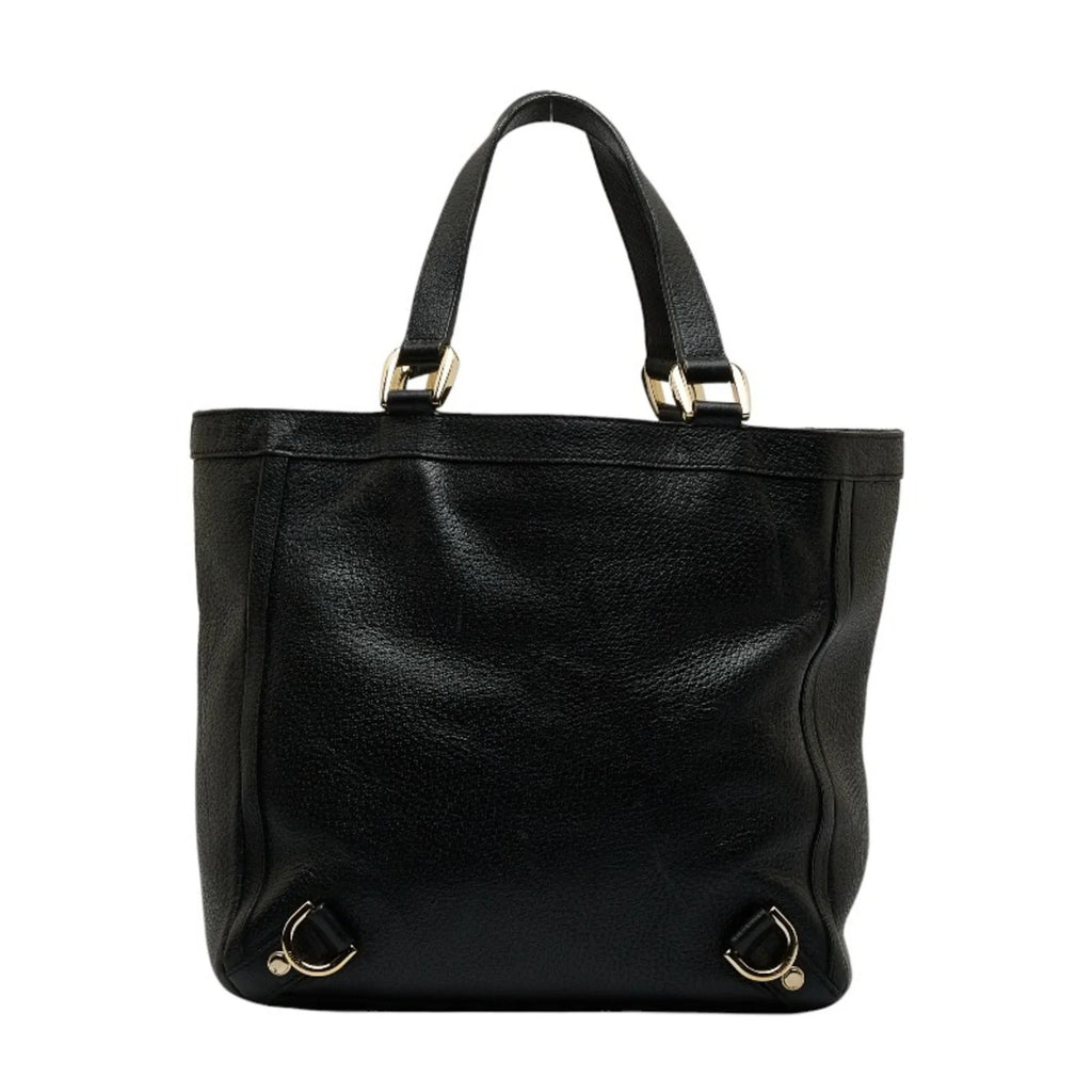 Handbag Women's Pre-Owned Abbey (Good) Tote Black 130739 Bag Leather