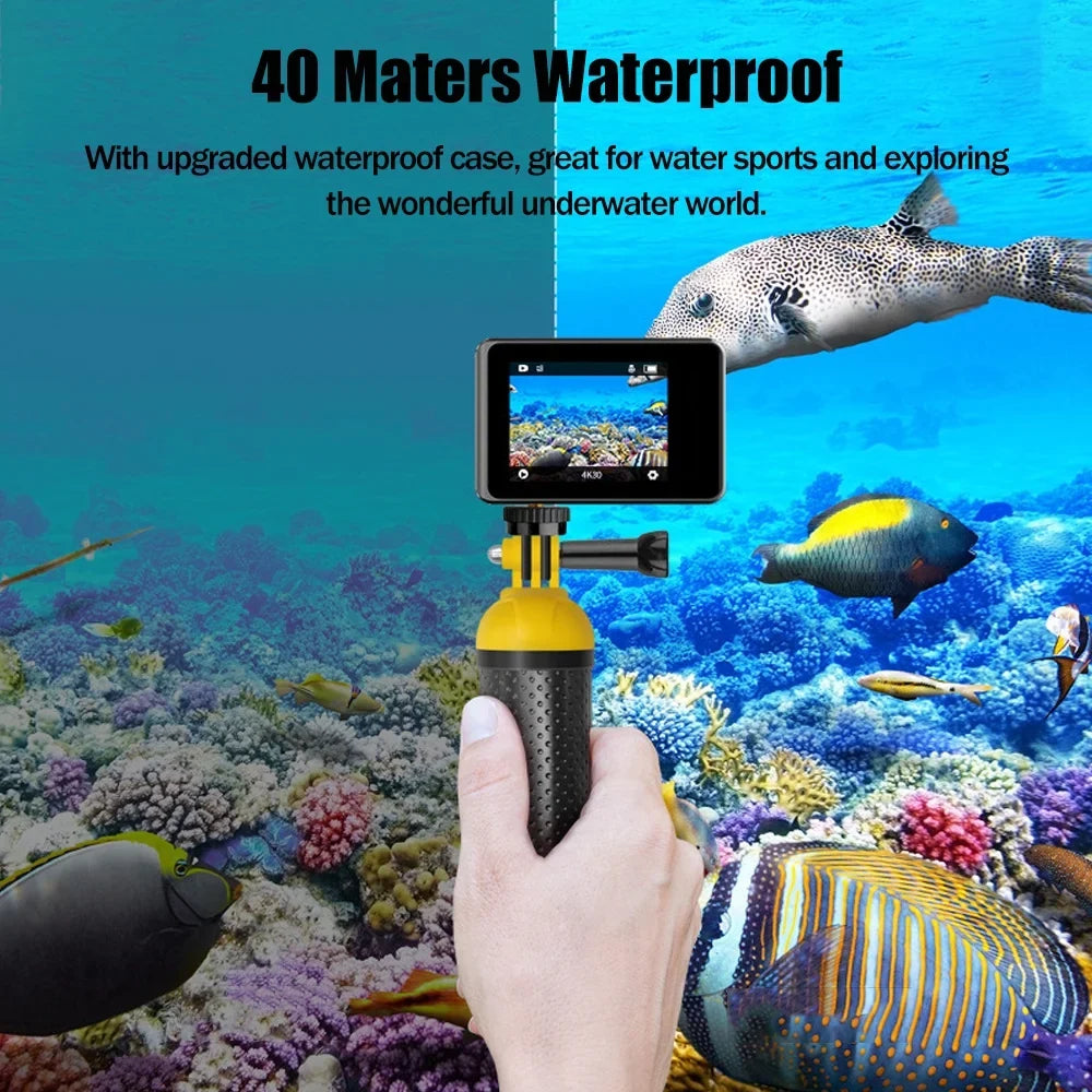Purple Sport Waterproof WiFi 2.0 with 4K 8 ND4 170° Camcorder Screen for Inch DV Screen CPL Camera Wide Macro 40m 24MP EIS Lens Angle Dual Sports exterior 16