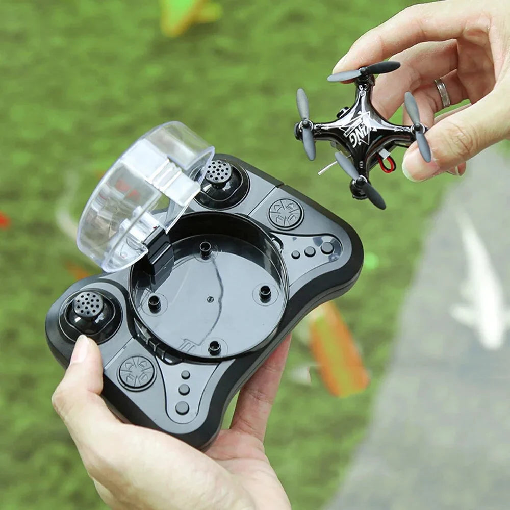 2pcs Foldable Click Mini Beginners With Drones Kids,RC Gift Landing for Aircraft Suitable for Camera Quadcopter K01 HD One Drone and and Toys Take-off Batteries,Headless RC