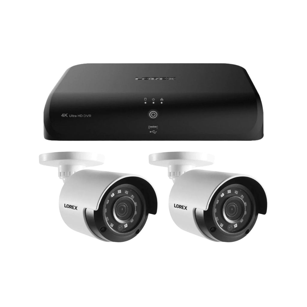 8 Wired Capable 2TB Wi-Fi Security and with Fusion 4 DVR Camera Bullet 4K 12 Cameras Lorex
