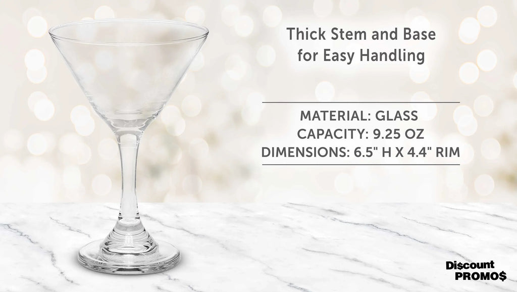 '- Wedding - Set Party Martini for Classic Favors, Bulk Events Glasses Favors, Clear Cocktails, oz. Great Pack 10, of 9.25