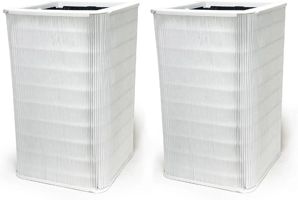 Filter HEPA with Air Replacement Particle Charcoal SQ.FT VOCs Large | Collapsible Pure Compatible Activated Nispira Smoke Blueair 2 | Purifier Blue True Remove 620 121 Pack