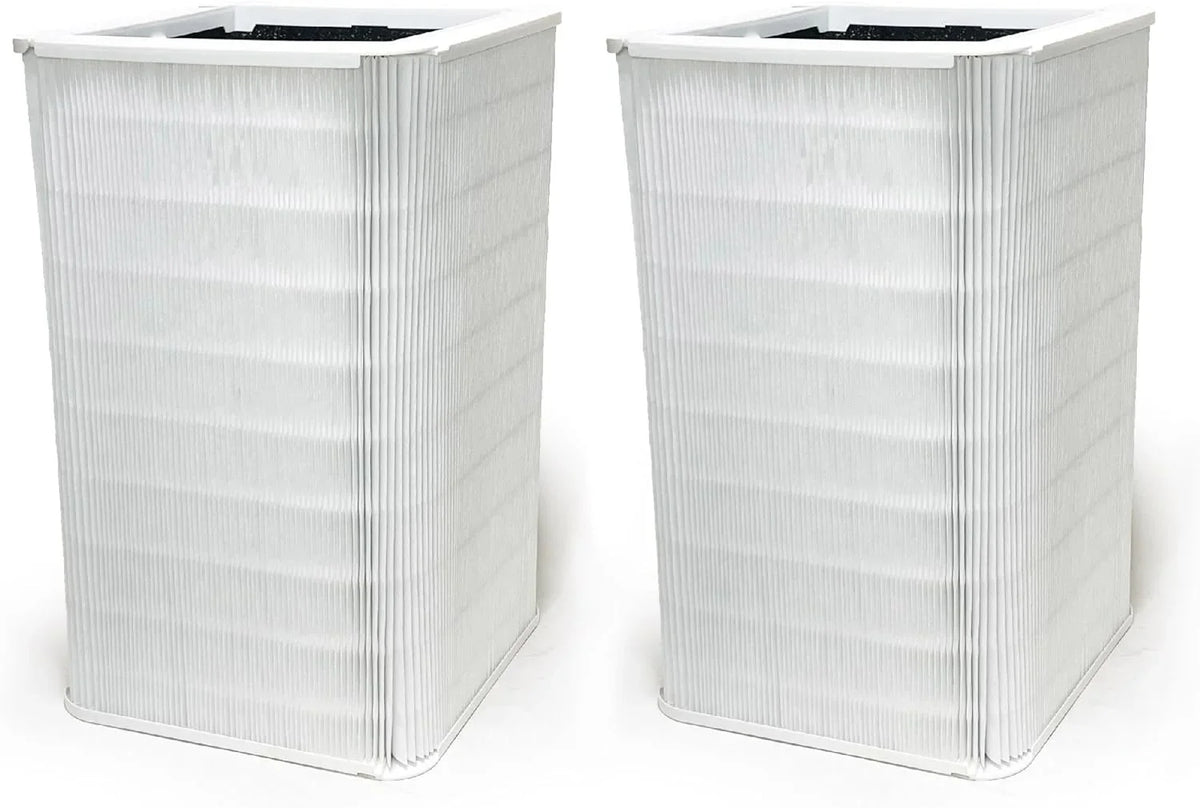 Filter HEPA with Air Replacement Particle Charcoal SQ.FT VOCs Large | Collapsible Pure Compatible Activated Nispira Smoke Blueair 2 | Purifier Blue True Remove 620 121 Pack