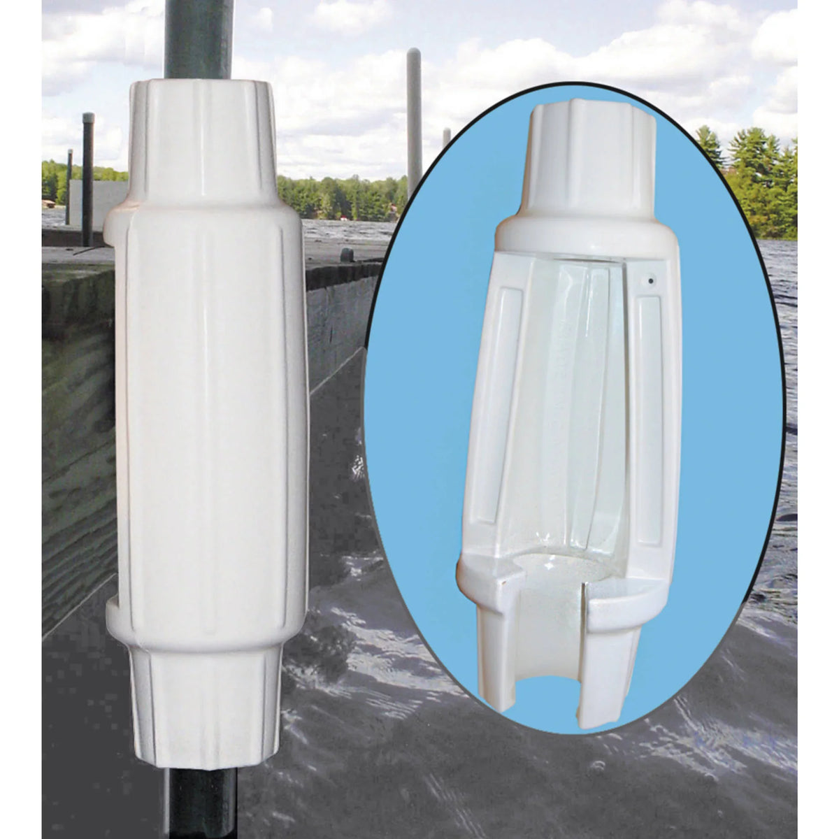 Dock Pipe Blue Torpedo 18", Bumper, + Navy Edge PVC-