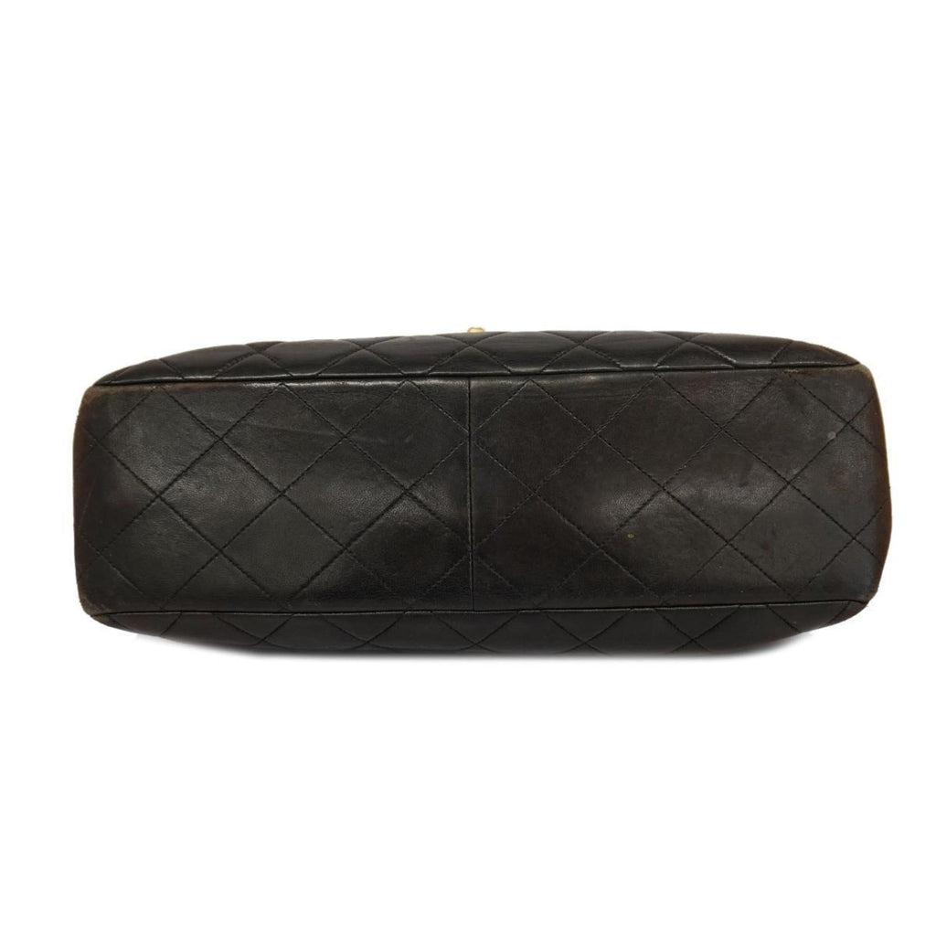 Face (Good) Women's Bag Pre-Owned Chain Matelasse Lambskin Black W Shoulder Double