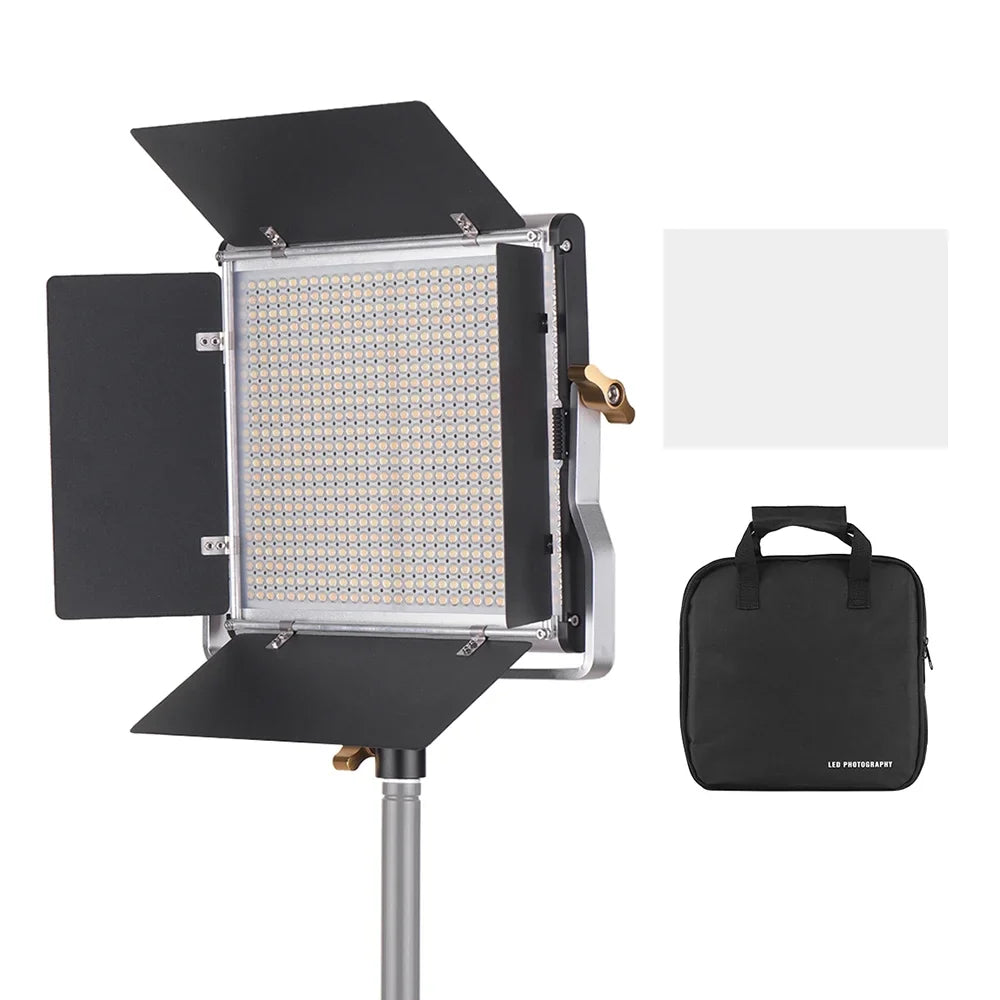 Bi-Color L-ED Kit Andoer-2 U 3200-5600K Dimmable 85+ Lamp,U Studio 660 Video Bi-Color Professional L-ED Kit Barndoor Panel Barndoor Studio Video 660 Kit Panel 3200-5600K Video CRI Photography CRI