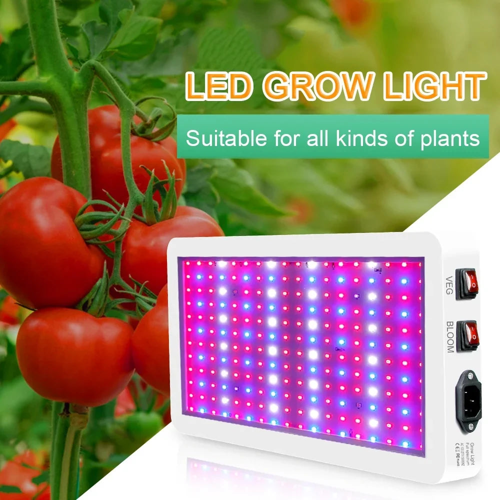 Greenhouse Bloom Veg 312 Seedlings for Hanging for IP65 Waterproof Switch 2000W Lamps Plant Spectrum Flowers LED Dual LEDs and Light Grow Full Plants Indoor Growing