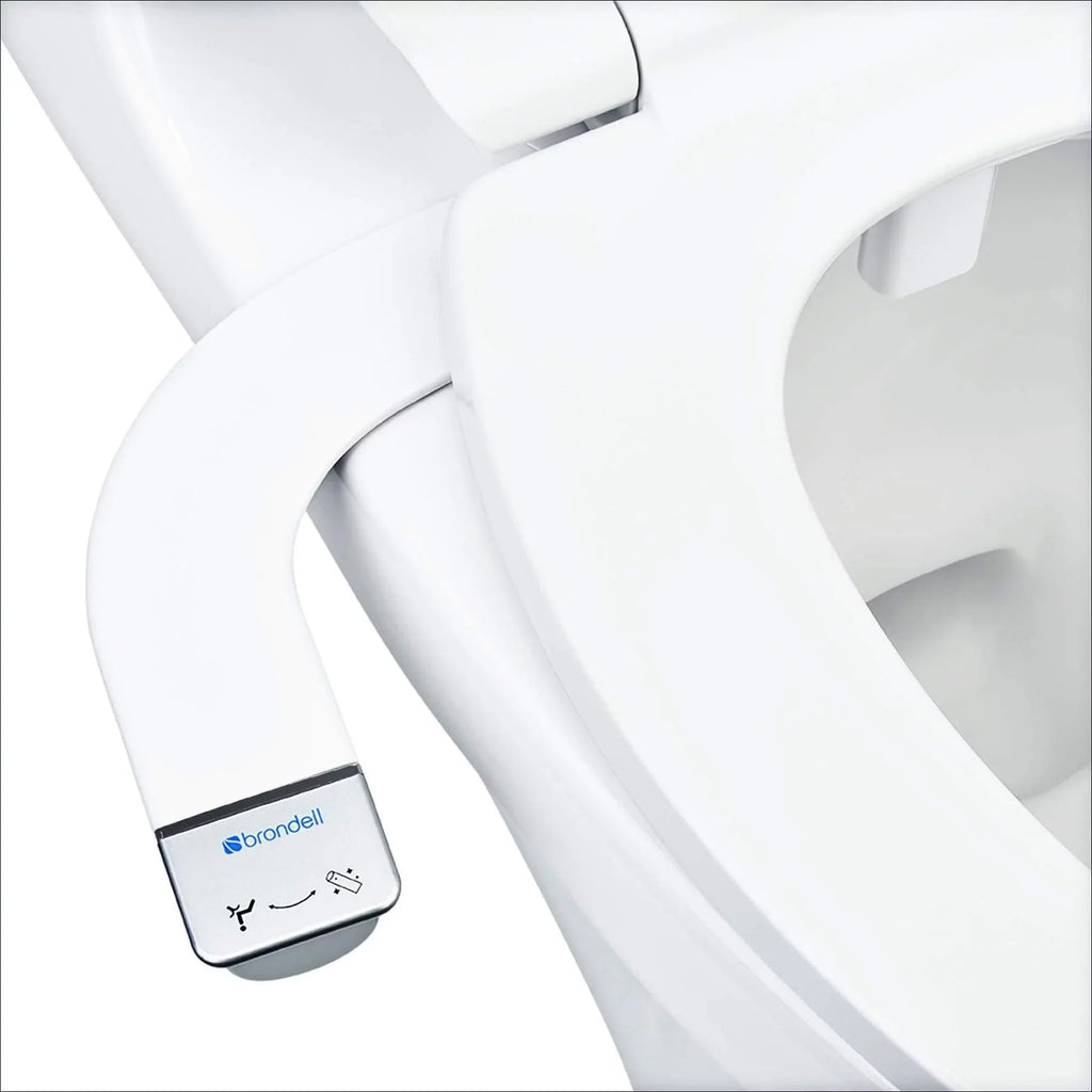 with Bidet Brondell SS-150 Non-Electric White in Thinline Attachment Single Nozzle Simplespa