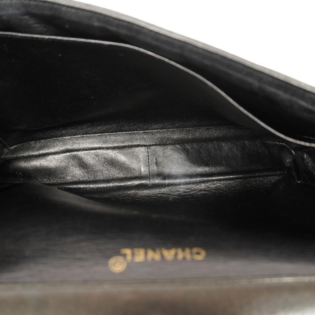Face (Good) Women's Bag Pre-Owned Chain Matelasse Lambskin Black W Shoulder Double